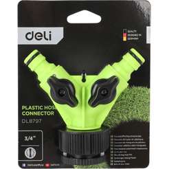 Распределитель поливочный двухканальный Deli EDL8797