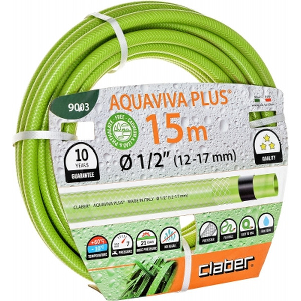 Поливочный шланг Claber Aquaviva Plus 9003 (1/2", 15 м)