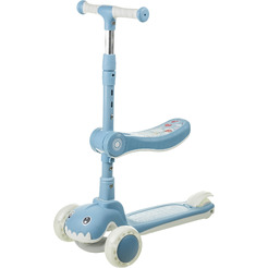 Самокат детский Ricos T-Rex JSCML603B (белый/голубой)