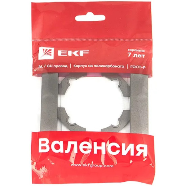 Рамка EKF Валенсия 1-местная (графит)