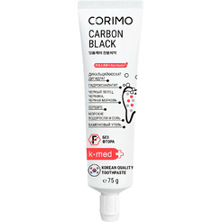 Зубная паста Corimo Carbon Black Профилактическая экстраотбеливание 75г