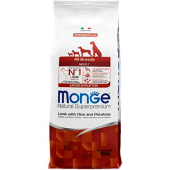 Сухой корм для собак Monge Speciality Line Monoprotein с ягненком, рисом и картофелем (12кг)