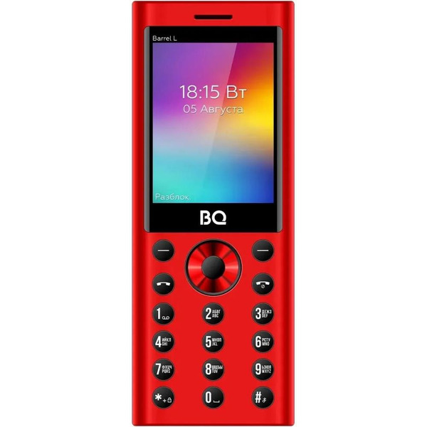 Мобильный телефон BQ 2458 Barrel L (черный/красный)