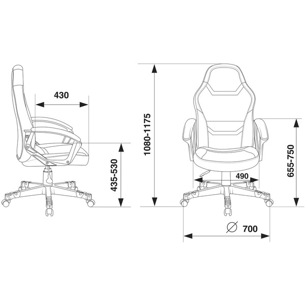 Кресло геймерское Бюрократ Zombie 10 (черный/красный)