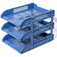 Лоток для бумаг DELI 9213 (синий)