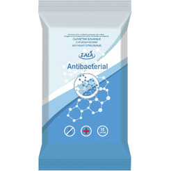 Салфетки влажные гигиенические антибактериальные ZALA 15 шт. (ZL25515)