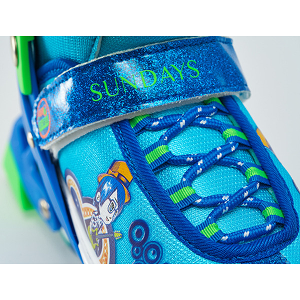 Роликовые коньки Sundays PW-153B-5D (р 37-40)голубой