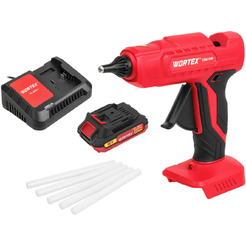 Клеевой пистолет WORTEX CGG 1118 (1334529) с 1-м АКБ