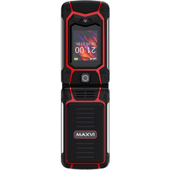 Мобильный телефон Maxvi E 10 (черный/красный)