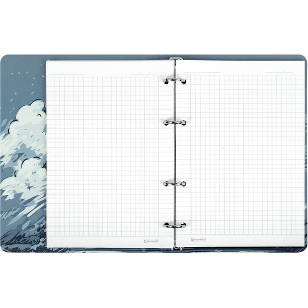 Тетрадь BRAUBERG 404726 на кольцах А5 160х212мм, 120л, картон,матовая ламинация, клетка