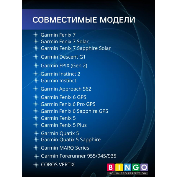 Ремешок Bingo Double Holes для часов 22мм Синий с белым