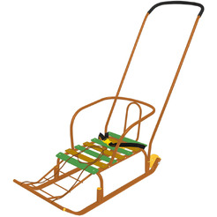 Санки детские Ника Тимка 5 Комфорт (оранжевый)