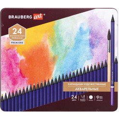 Карандаши художественные цветные акварельные BRAUBERG Art Premiere 181534 (24 цв)
