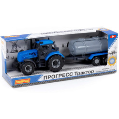 Трактор Полесье Прогресс с прицепом-цистерной инерционный 91550