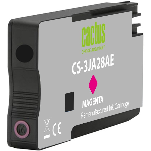 Картридж струйный Cactus CS-3JA28AE 963XL пурп.пигм. (25.5мл) для HP OfficeJet Pro 9010/9010e/9012/9014/9015/9016/9019