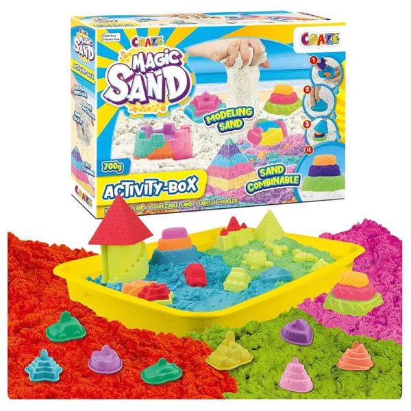 Кинетический песок Craze Magic Sand С формочками и песочницей 32343