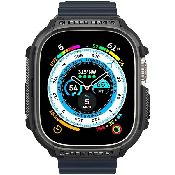 Чехол Spigen Rugged Armor для Apple Watch Ultra 1 / 2 49 мм MATTE BLACK