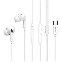 Наушники с микрофоном CELEBRAT E300 Ear Type-C белый