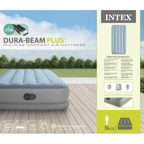 Надувная кровать Intex Dura-Beam Comfort 64157