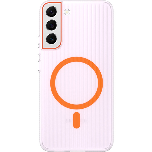 Задняя накладка CASE Translucent Strip Samsung Galaxy S22 Plus, прозрачно-оранжевый