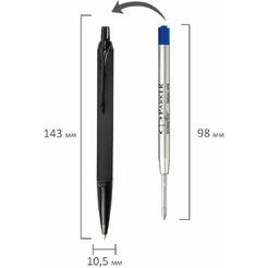 Ручка шариковая IM Achromatic Black BT PARKER 143769 / 2127618