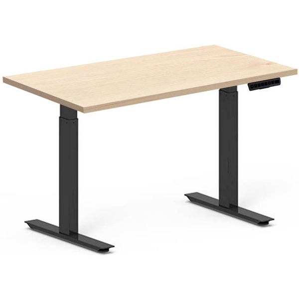 Стол для работы стоя Fit Focus X-2 с электроприводом (черный, сосна аланд полярная)