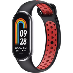 Ремешок Bingo Sport для Xiaomi Mi Band 8 Черный с красным