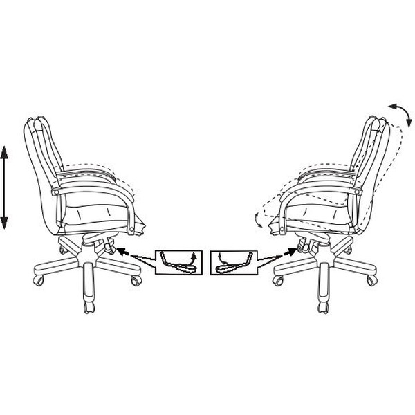 Кресло Бюрократ T-9927WALNUT-LOW (черный)