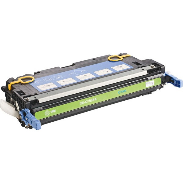 Картридж лазерный Cactus CS-Q7581A Q7581A голубой (6000стр.) для HP CLJ CP3505/3800