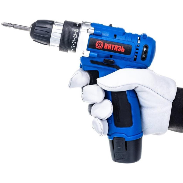 Дрель-шуруповерт Витязь ДА-110-2 с 2-мя АКБ, кейс