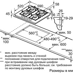 Газовая варочная поверхность Bosch PPP6A6M90R