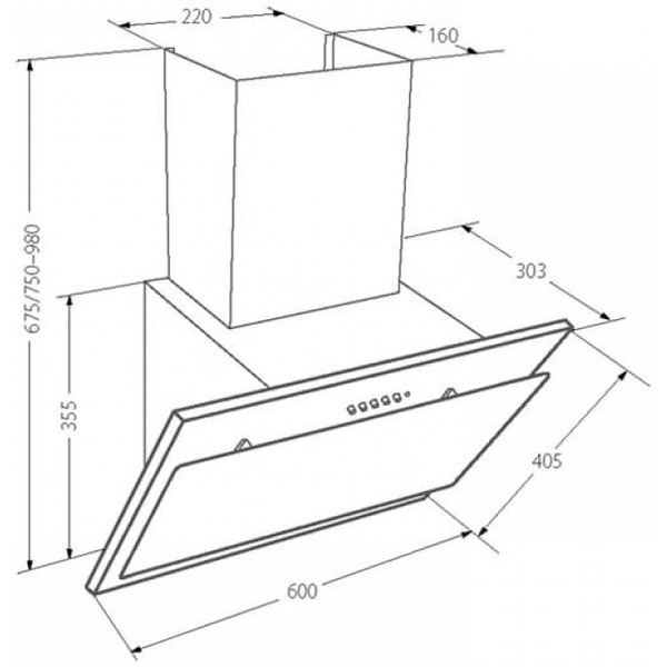 Вытяжка Akpo Juno Eco 60 WK-4 (черный)