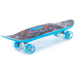 Доска роликовая Полесье 89526 (65 см) голубая с наклейкой и голубыми колёсами