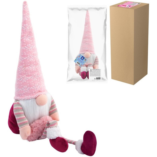 Украшение новогоднее интерьерное ЗОЛОТАЯ СКАЗКА Гном с сердечком 592524