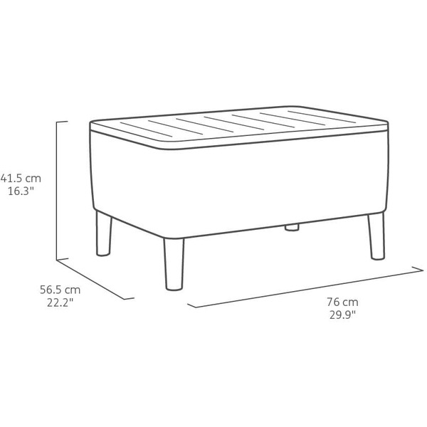 Набор уличной мебели (два кресла, столик) Keter Salemo Balcony set 253206