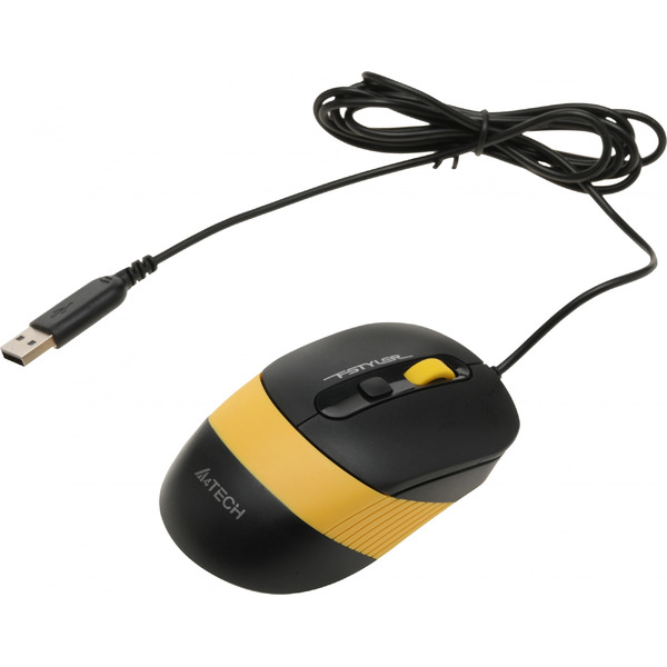 Офисный набор A4Tech Fstyler F1110 (черный/желтый)