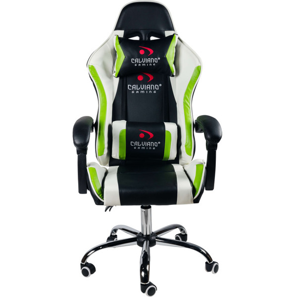 Игровое кресло Calviano Asti Ultimato (черный/белый/зеленый)