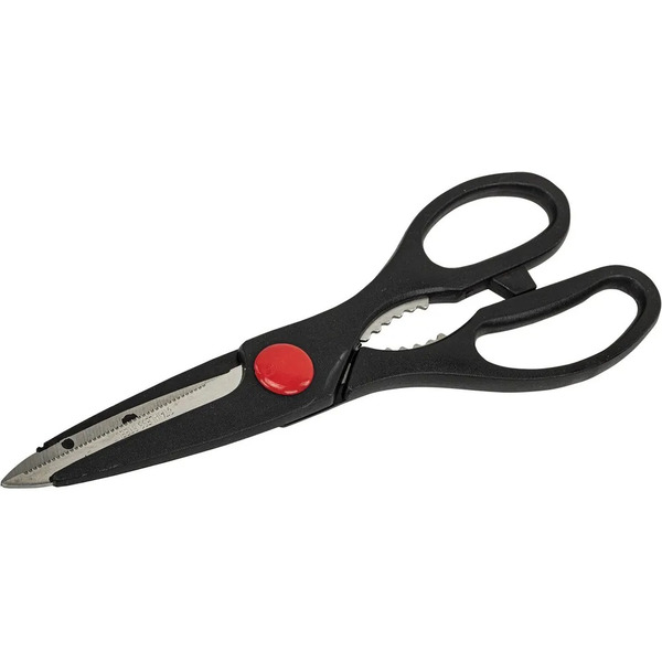 608905 Ножницы кухонные, 210 мм, с орехоколом, зазубренные DASWERK