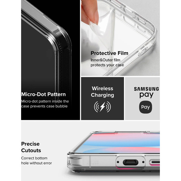 Чехол Ringke FUSION для Galaxy S24 FE MATTE CLEAR