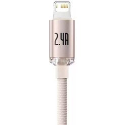 Кабель Baseus Crystal Shine USB Type-A - Lightning (2 м, розовый)