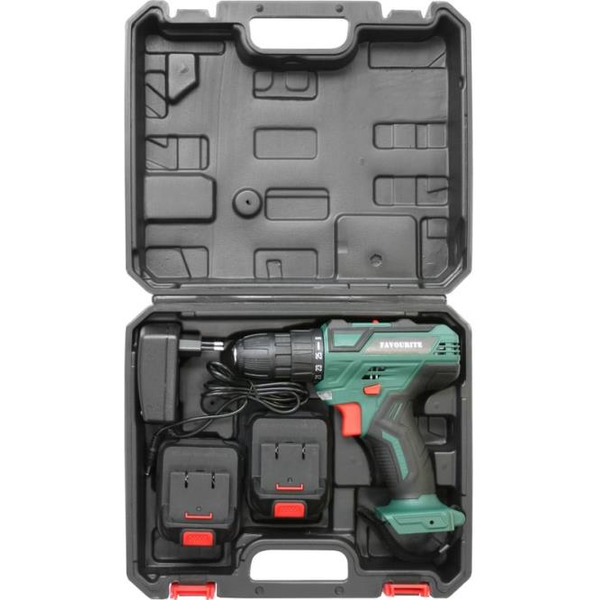 Дрель-шуруповерт Favourite DC 1202B PROMO с 2-мя АКБ, кейс
