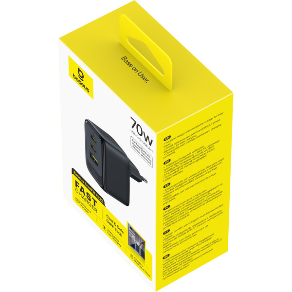Сетевое зарядное Baseus EnerFill FE22 70W E0123500 (черный)