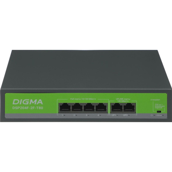 Коммутатор Digma DSP204F-2F-T80 V1