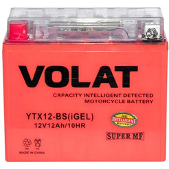 Мотоаккумулятор VOLAT YTX12-BS 12Ah (iGEL) L+