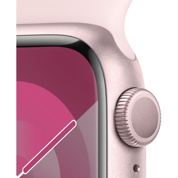 Смарт-часы Apple Watch Series 9 41mm Pink MR933CH/A (силиконовый ремешок S/M)