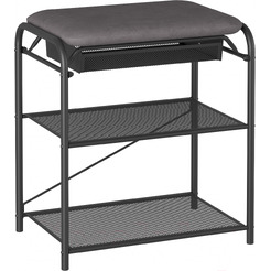 Полка для обуви ЗМИ Гранада 13В НБК с сиденьем и ящиком (черный)