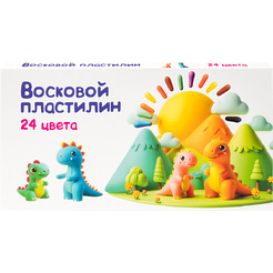 Пластилин для лепки "Восковой пластилин 24 цвета" GENIO KIDS-ART DMR24
