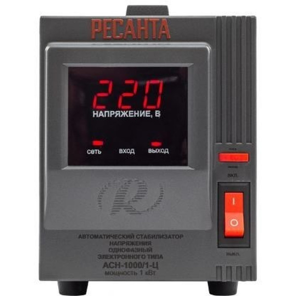 Стаблизатор напряжения Ресанта АСН-1000/1-Ц (63/6/2)