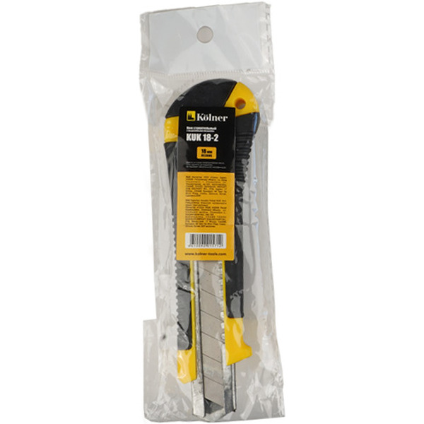 Нож строительный с выдвижными лезвиями Kolner KUK 18-2