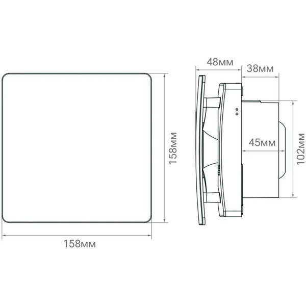 Осевой вентилятор Sparkvent MZ-100 SB MZ04-MB